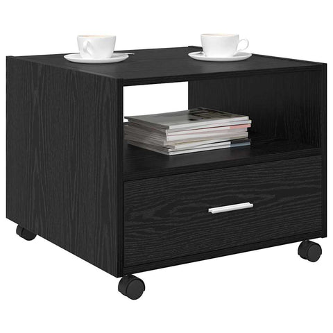 vidaXL Coffee Table Black oak 55 x 55 x 45 cm Engineered wood