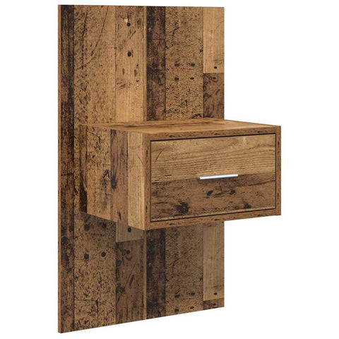vidaXL Bed Cabinet 2 pcs Old wood 48.5 x 32.5 x 80 cm Engineered wood