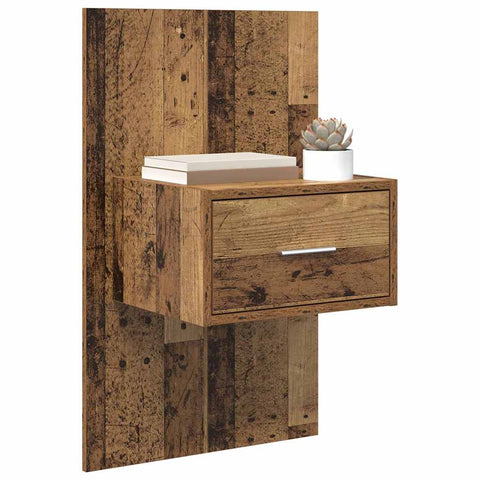 vidaXL Bed Cabinet 2 pcs Old wood 48.5 x 32.5 x 80 cm Engineered wood
