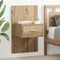 vidaXL Bed Cabinet with Drawer 2 pcs Artisan oak 48.5 x 32.5 x 80 cm