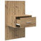 vidaXL Bed Cabinet with Drawer 2 pcs Artisan oak 48.5 x 32.5 x 80 cm
