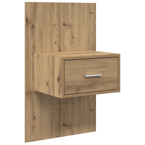 vidaXL Bed Cabinet with Drawer 2 pcs Artisan oak 48.5 x 32.5 x 80 cm