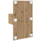 vidaXL Bed Cabinet with Drawer 2 pcs Artisan oak 48.5 x 32.5 x 80 cm