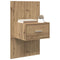 vidaXL Bed Cabinet with Drawer 2 pcs Artisan oak 48.5 x 32.5 x 80 cm