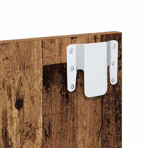 vidaXL Wall-mounted Bedside Cabinet 2 pcs Old Wood 48.5 x 32.5 x 80 cm