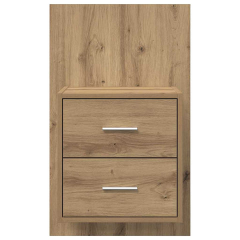 vidaXL Wall-mounted Bedside Cabinet with Drawer 2 pcs Artisan Oak