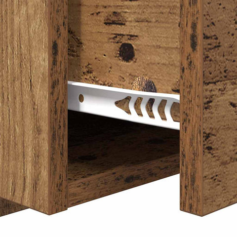 vidaXL Bed Cabinet 2 pcs Old wood 48.5 x 32.5 x 80 cm Engineered wood