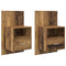 vidaXL Bed Cabinet 2 pcs Old wood 48.5 x 32.5 x 80 cm Engineered wood
