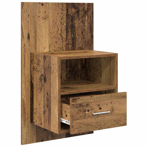 vidaXL Bed Cabinet 2 pcs Old wood 48.5 x 32.5 x 80 cm Engineered wood