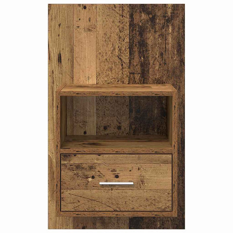 vidaXL Bed Cabinet 2 pcs Old wood 48.5 x 32.5 x 80 cm Engineered wood