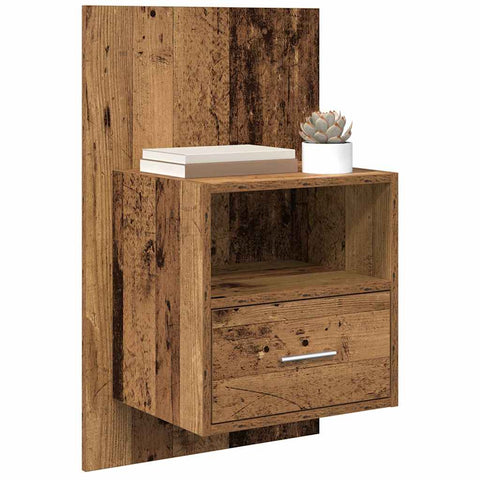 vidaXL Bed Cabinet 2 pcs Old wood 48.5 x 32.5 x 80 cm Engineered wood
