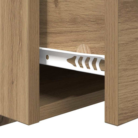 vidaXL Bed Cabinet with Drawer 2 pcs Artisan oak 48.5 x 32.5 x 80 cm
