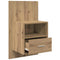 vidaXL Bed Cabinet with Drawer 2 pcs Artisan oak 48.5 x 32.5 x 80 cm