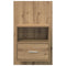 vidaXL Bed Cabinet with Drawer 2 pcs Artisan oak 48.5 x 32.5 x 80 cm