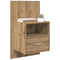 vidaXL Bed Cabinet with Drawer 2 pcs Artisan oak 48.5 x 32.5 x 80 cm