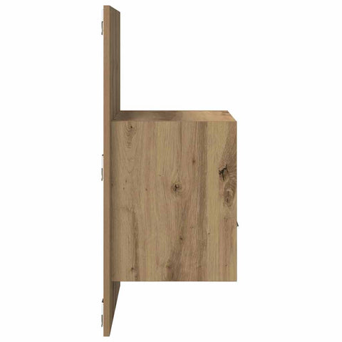 vidaXL Bed Cabinet with Drawer 2 pcs Artisan oak 48.5 x 32.5 x 80 cm