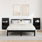 vidaXL Bed Cabinet 2 pcs Black oak 48.5 x 32.5 x 80 cm Engineered wood