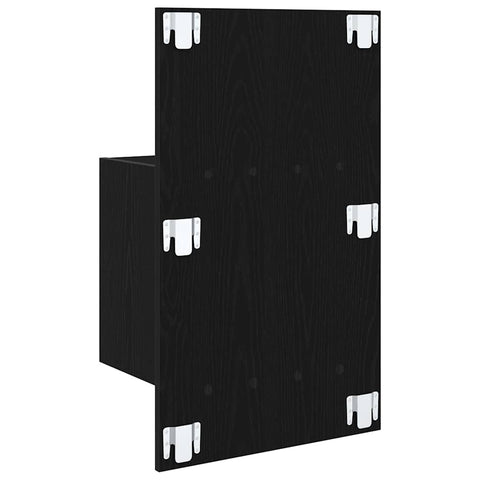 vidaXL Bed Cabinet 2 pcs Black oak 48.5 x 32.5 x 80 cm Engineered wood