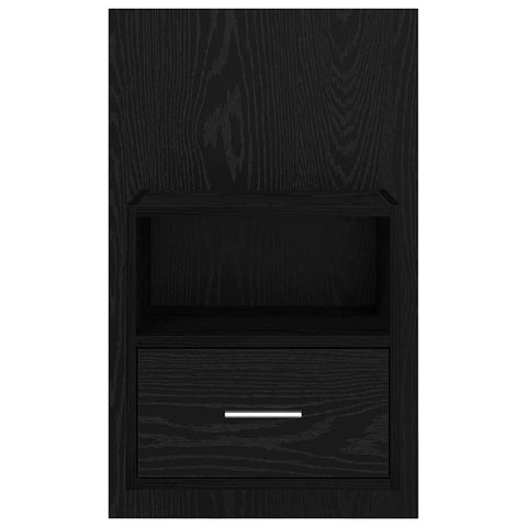 vidaXL Bed Cabinet 2 pcs Black oak 48.5 x 32.5 x 80 cm Engineered wood