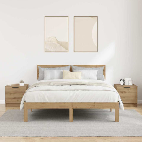 vidaXL Bed Cabinet 2 pcs Artisan oak 40 x 39 x 40 cm Engineered wood