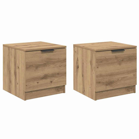 vidaXL Bed Cabinet 2 pcs Artisan oak 40 x 39 x 40 cm Engineered wood