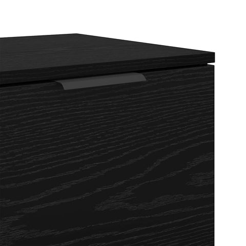 vidaXL Bed Cabinet 2 pcs Black oak 40 x 39 x 40 cm Engineered wood