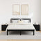 vidaXL Bed Cabinet 2 pcs Black oak 40 x 39 x 40 cm Engineered wood