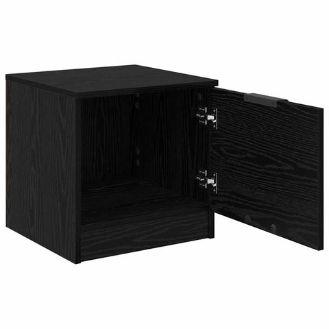 vidaXL Bed Cabinet 2 pcs Black oak 40 x 39 x 40 cm Engineered wood