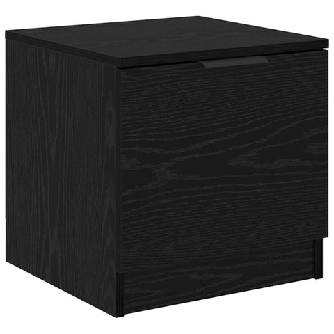 vidaXL Bed Cabinet 2 pcs Black oak 40 x 39 x 40 cm Engineered wood