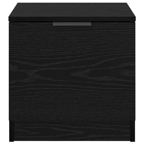 vidaXL Bed Cabinet 2 pcs Black oak 40 x 39 x 40 cm Engineered wood