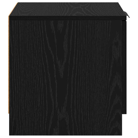 vidaXL Bed Cabinet 2 pcs Black oak 40 x 39 x 40 cm Engineered wood