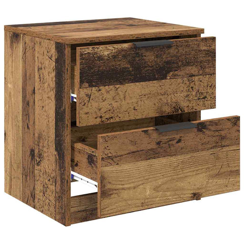 vidaXL Bedside Cabinet 2 pcs Old wood 45 x 39 x 50 cm Engineered wood