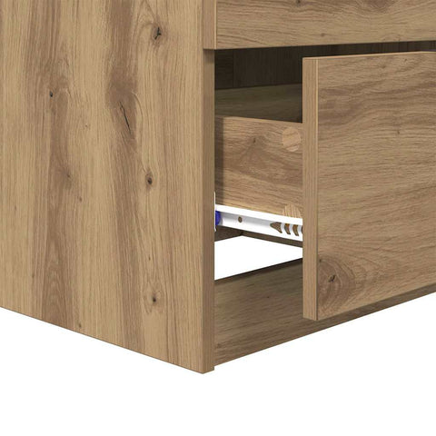 vidaXL Bedside Cabinet with Drawer 2 pcs Artisan oak 45 x 39 x 50 cm