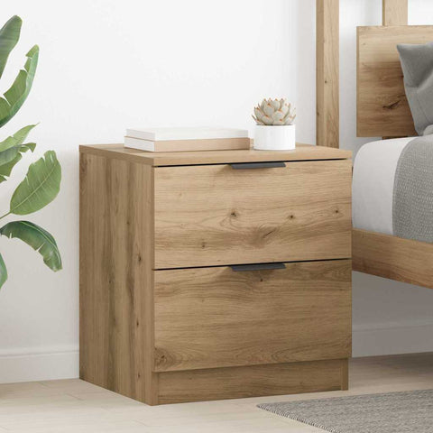 vidaXL Bedside Cabinet with Drawer 2 pcs Artisan oak 45 x 39 x 50 cm