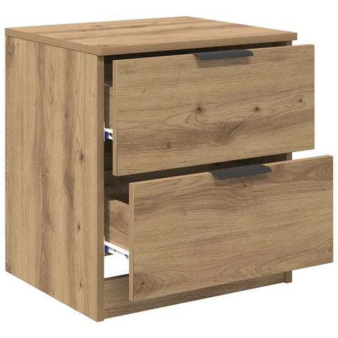 vidaXL Bedside Cabinet with Drawer 2 pcs Artisan oak 45 x 39 x 50 cm