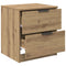 vidaXL Bedside Cabinet with Drawer 2 pcs Artisan oak 45 x 39 x 50 cm