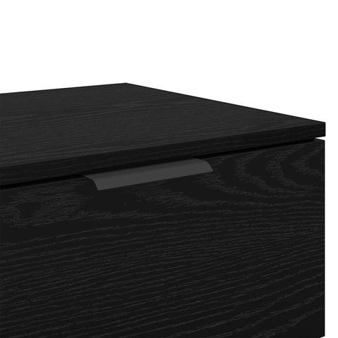 vidaXL Bedside Cabinet 2 pcs Black oak 45 x 39 x 50 cm Engineered wood