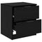 vidaXL Bedside Cabinet 2 pcs Black oak 45 x 39 x 50 cm Engineered wood