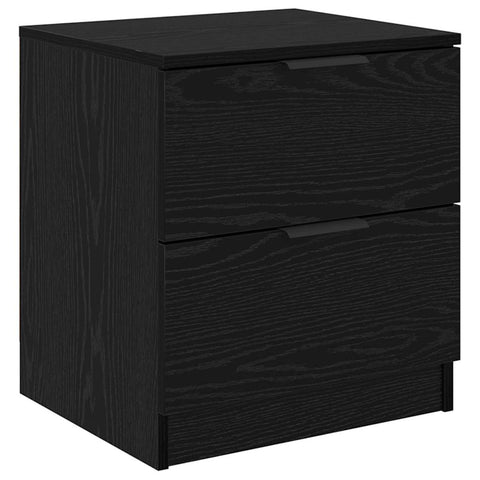 vidaXL Bedside Cabinet 2 pcs Black oak 45 x 39 x 50 cm Engineered wood