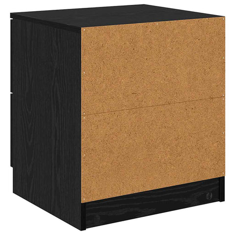 vidaXL Bedside Cabinet 2 pcs Black oak 45 x 39 x 50 cm Engineered wood