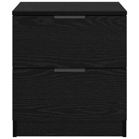 vidaXL Bedside Cabinet 2 pcs Black oak 45 x 39 x 50 cm Engineered wood