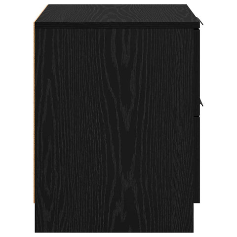 vidaXL Bedside Cabinet 2 pcs Black oak 45 x 39 x 50 cm Engineered wood