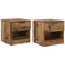 vidaXL Bed Cabinet 2 pcs Old wood 40 x 39 x 40 cm Engineered wood