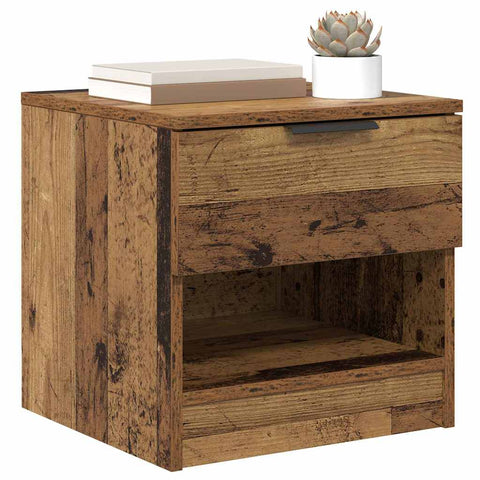 vidaXL Bed Cabinet 2 pcs Old wood 40 x 39 x 40 cm Engineered wood