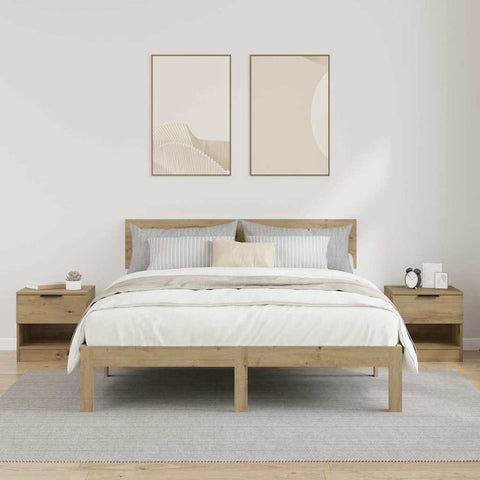 vidaXL Bed Cabinet 2 pcs Artisan oak 40 x 39 x 40 cm Engineered wood