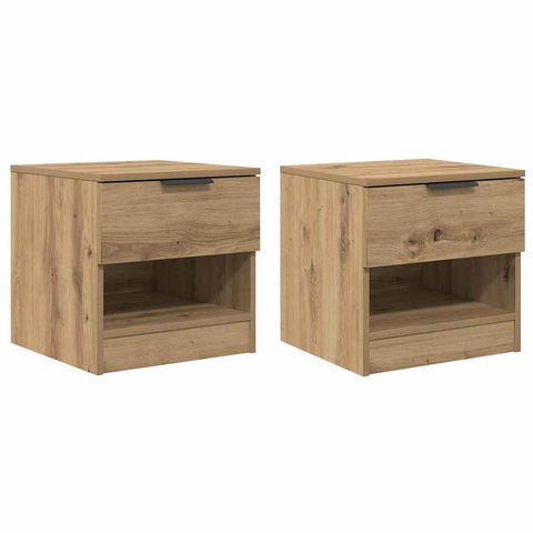 vidaXL Bed Cabinet 2 pcs Artisan oak 40 x 39 x 40 cm Engineered wood