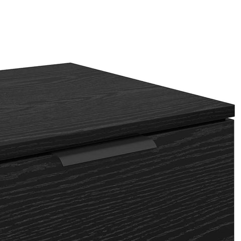 vidaXL Bed Cabinet 2 pcs Black oak 40 x 39 x 40 cm Engineered wood