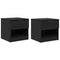vidaXL Bed Cabinet 2 pcs Black oak 40 x 39 x 40 cm Engineered wood
