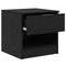 vidaXL Bed Cabinet 2 pcs Black oak 40 x 39 x 40 cm Engineered wood