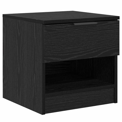 vidaXL Bed Cabinet 2 pcs Black oak 40 x 39 x 40 cm Engineered wood
